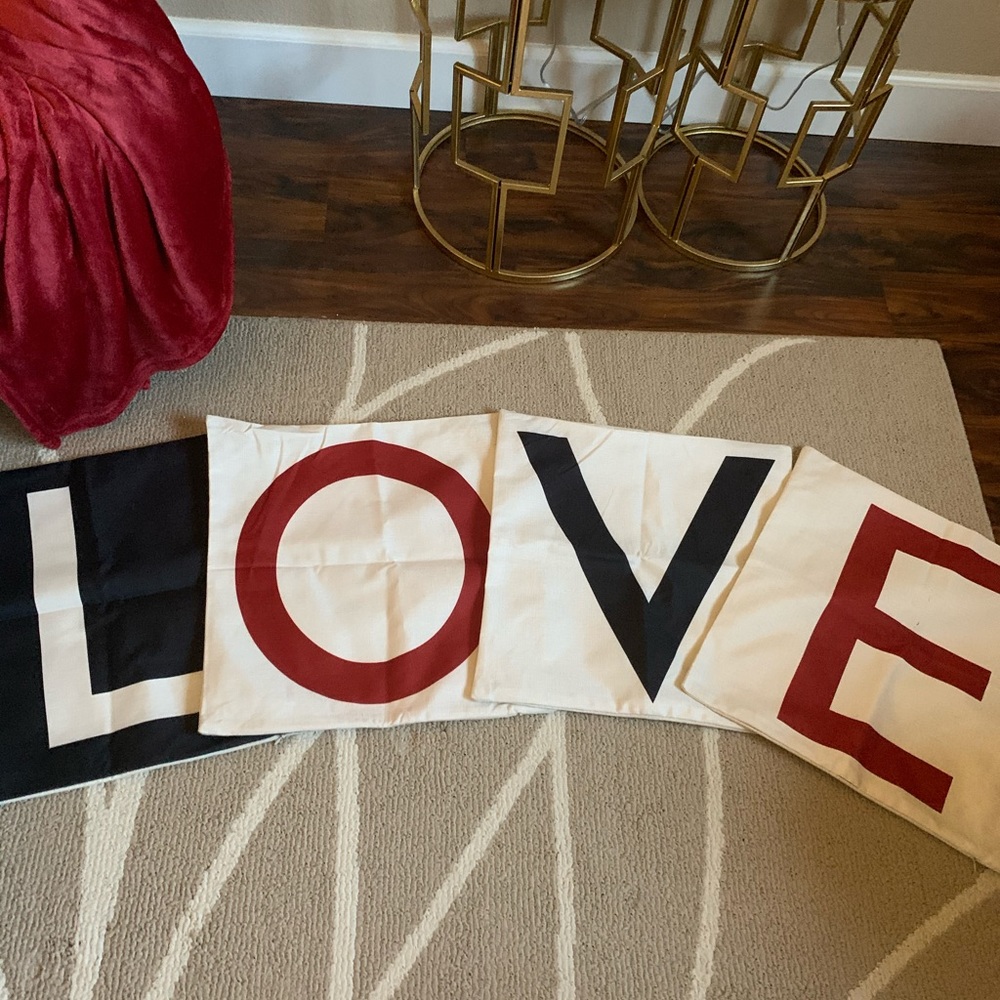 “LOVE” Accent Pillow Cases - Picture 1 of 7
